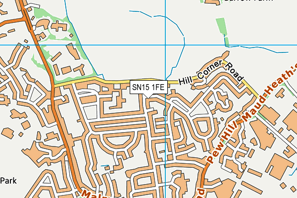 SN15 1FE map - OS VectorMap District (Ordnance Survey)