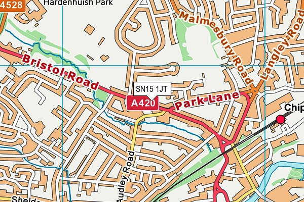 SN15 1JT map - OS VectorMap District (Ordnance Survey)