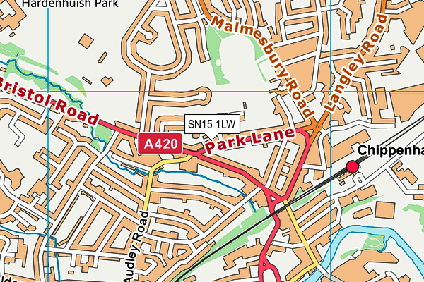 SN15 1LW map - OS VectorMap District (Ordnance Survey)