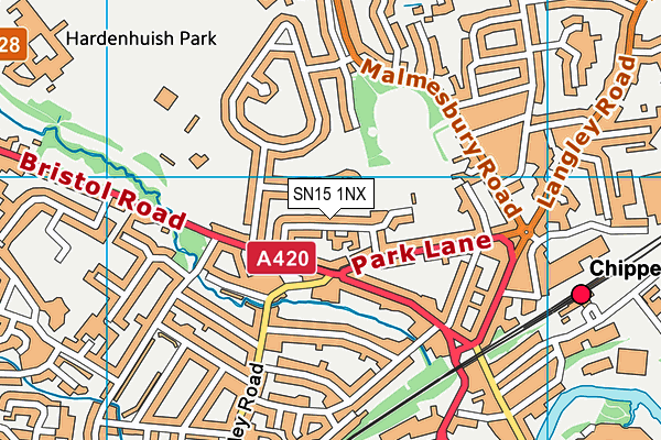 SN15 1NX map - OS VectorMap District (Ordnance Survey)