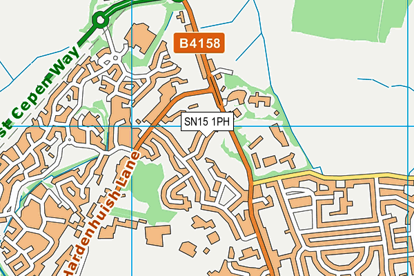SN15 1PH map - OS VectorMap District (Ordnance Survey)