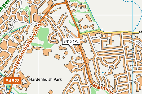 SN15 1PL map - OS VectorMap District (Ordnance Survey)