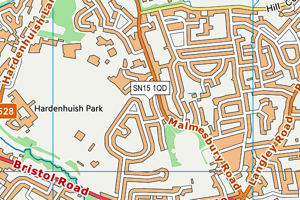 SN15 1QD map - OS VectorMap District (Ordnance Survey)