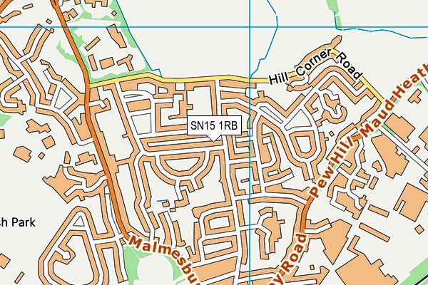 SN15 1RB map - OS VectorMap District (Ordnance Survey)