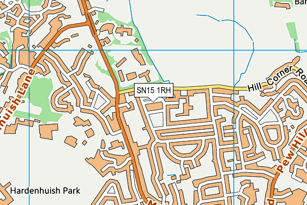 SN15 1RH map - OS VectorMap District (Ordnance Survey)