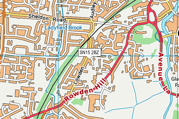 SN15 2BZ map - OS VectorMap District (Ordnance Survey)