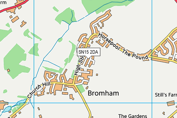 SN15 2DA map - OS VectorMap District (Ordnance Survey)