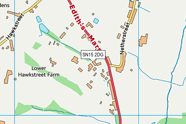 SN15 2DG map - OS VectorMap District (Ordnance Survey)