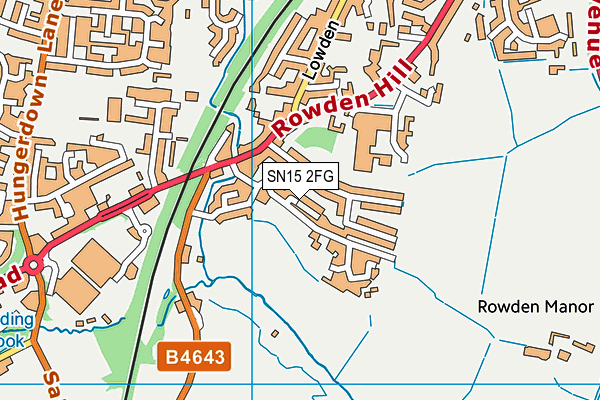 SN15 2FG map - OS VectorMap District (Ordnance Survey)