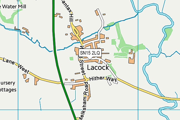 Lacock Church of England Primary School map (SN15 2LQ) - OS VectorMap District (Ordnance Survey)