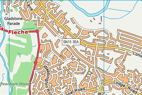 Charter Primary School map (SN15 3EA) - OS VectorMap District (Ordnance Survey)
