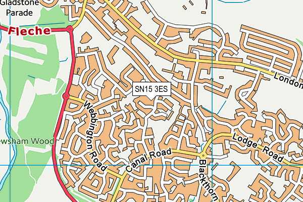 SN15 3ES map - OS VectorMap District (Ordnance Survey)