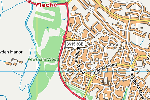 SN15 3GB map - OS VectorMap District (Ordnance Survey)
