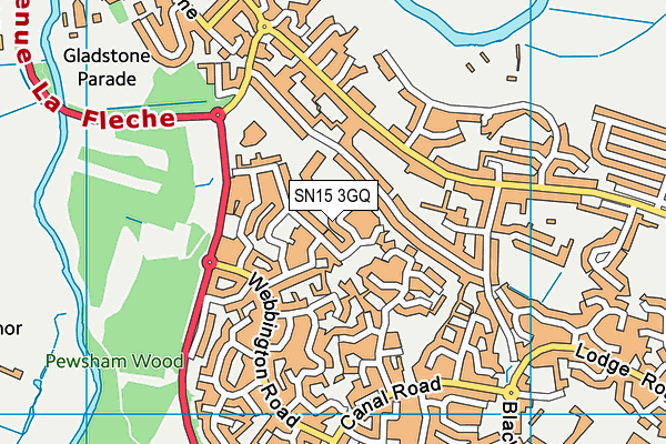 SN15 3GQ map - OS VectorMap District (Ordnance Survey)