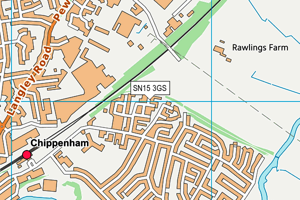 SN15 3GS map - OS VectorMap District (Ordnance Survey)