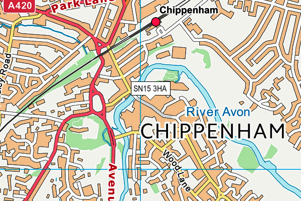 SN15 3HA map - OS VectorMap District (Ordnance Survey)