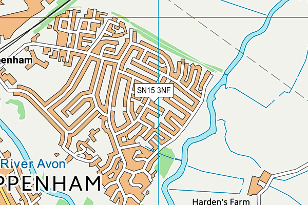 SN15 3NF map - OS VectorMap District (Ordnance Survey)