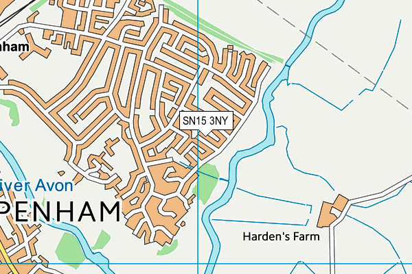 SN15 3NY map - OS VectorMap District (Ordnance Survey)