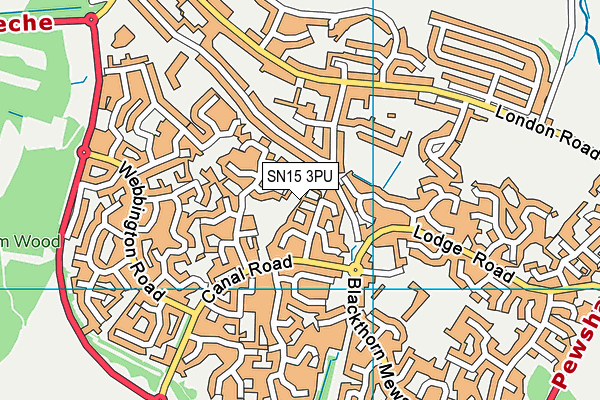 SN15 3PU map - OS VectorMap District (Ordnance Survey)