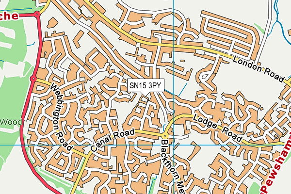 SN15 3PY map - OS VectorMap District (Ordnance Survey)