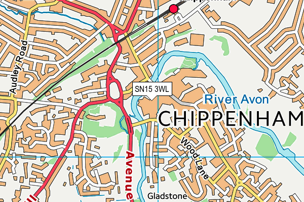 SN15 3WL map - OS VectorMap District (Ordnance Survey)