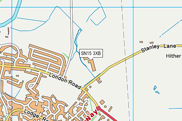 SN15 3XB map - OS VectorMap District (Ordnance Survey)