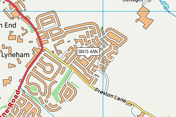 SN15 4AN map - OS VectorMap District (Ordnance Survey)