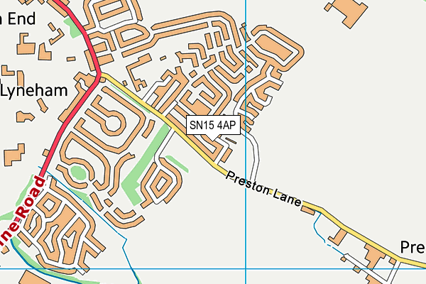 SN15 4AP map - OS VectorMap District (Ordnance Survey)