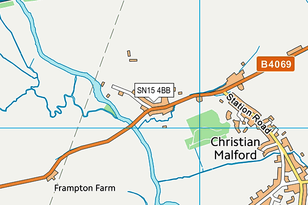 SN15 4BB map - OS VectorMap District (Ordnance Survey)