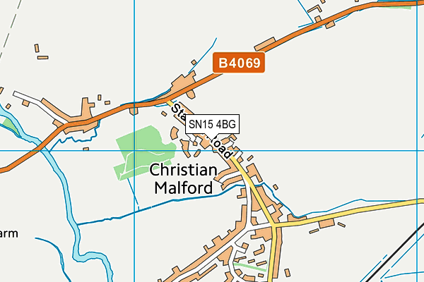Christian Malford Village Hall map (SN15 4BG) - OS VectorMap District (Ordnance Survey)