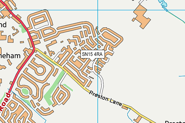 SN15 4RA map - OS VectorMap District (Ordnance Survey)