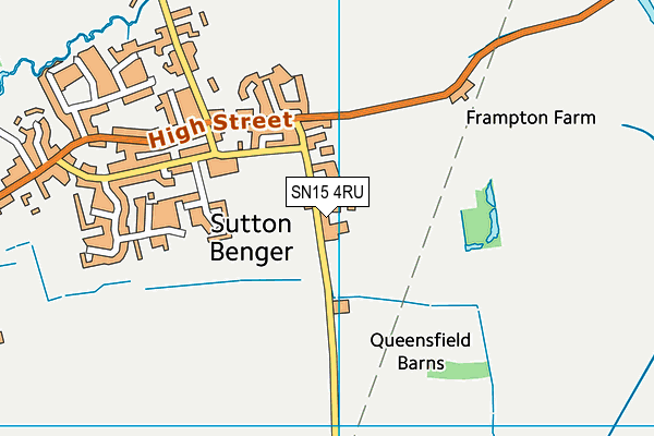 Sutton Benger Recreation Ground map (SN15 4RU) - OS VectorMap District (Ordnance Survey)