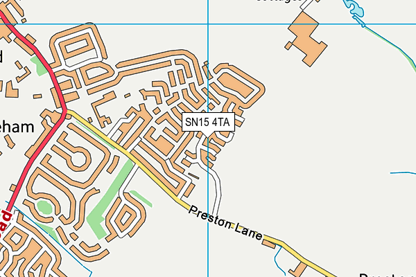 SN15 4TA map - OS VectorMap District (Ordnance Survey)
