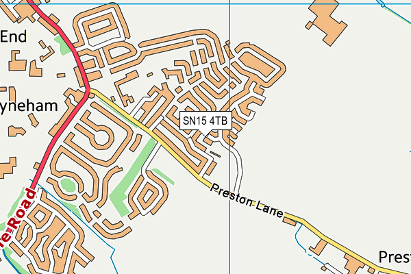SN15 4TB map - OS VectorMap District (Ordnance Survey)