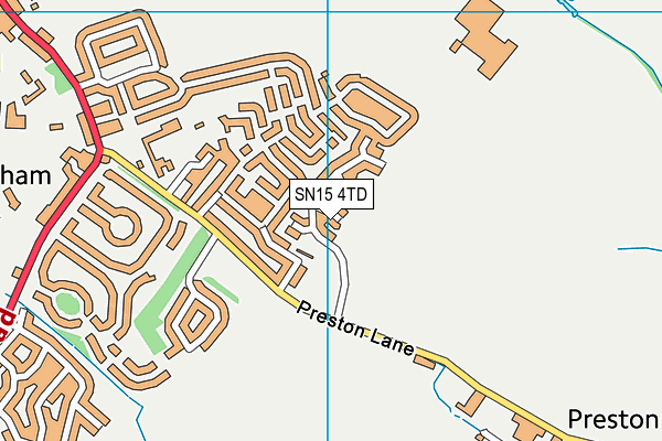 SN15 4TD map - OS VectorMap District (Ordnance Survey)