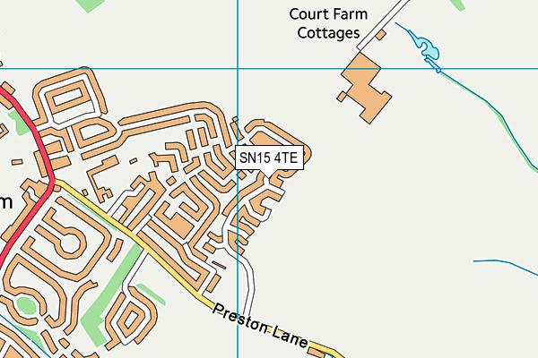 SN15 4TE map - OS VectorMap District (Ordnance Survey)