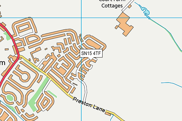 SN15 4TF map - OS VectorMap District (Ordnance Survey)