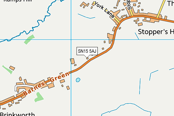 SN15 5AJ map - OS VectorMap District (Ordnance Survey)
