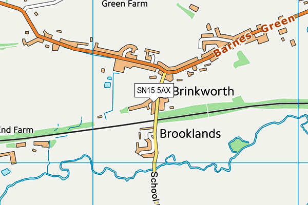 Brinkworth Earl Danbys C Of E Primary School (Upper School) map (SN15 5AX) - OS VectorMap District (Ordnance Survey)