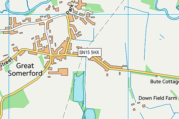 SN15 5HX map - OS VectorMap District (Ordnance Survey)