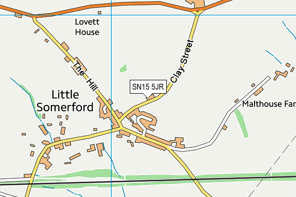 SN15 5JR map - OS VectorMap District (Ordnance Survey)