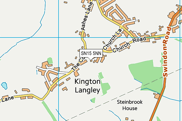 Langley Fitzurse Church of England Primary School map (SN15 5NN) - OS VectorMap District (Ordnance Survey)