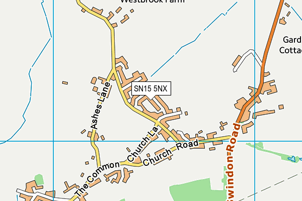 SN15 5NX map - OS VectorMap District (Ordnance Survey)
