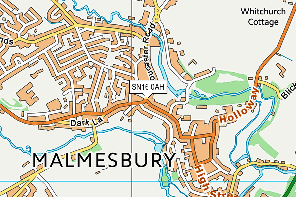 SN16 0AH map - OS VectorMap District (Ordnance Survey)