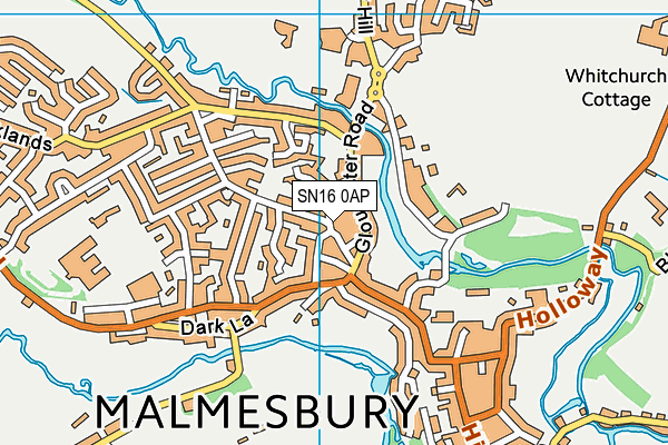 SN16 0AP map - OS VectorMap District (Ordnance Survey)