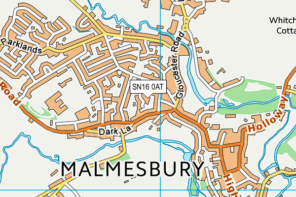 SN16 0AT map - OS VectorMap District (Ordnance Survey)