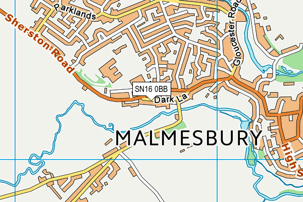 SN16 0BB map - OS VectorMap District (Ordnance Survey)