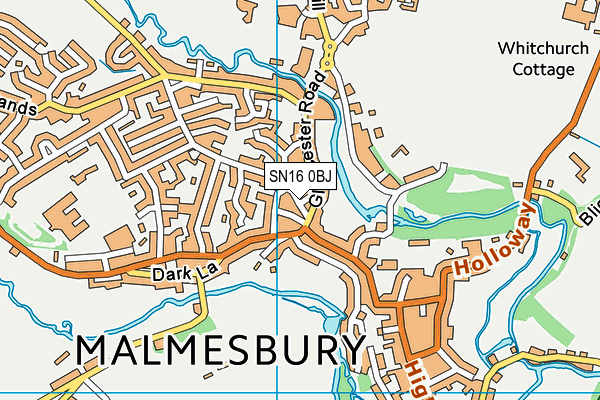 SN16 0BJ map - OS VectorMap District (Ordnance Survey)