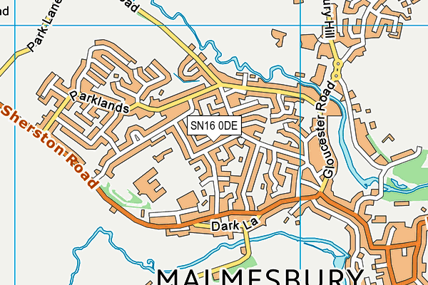 SN16 0DE map - OS VectorMap District (Ordnance Survey)