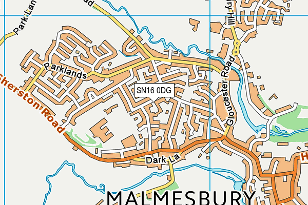 SN16 0DG map - OS VectorMap District (Ordnance Survey)